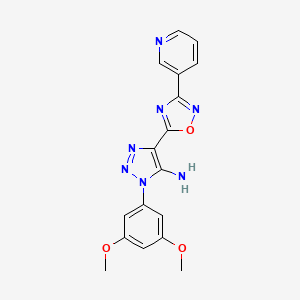 3-(3,5-Dimethoxyphenyl)-5-(3-pyridin-3-yl-1,2,4-oxadiazol-5-yl)triazol-4-amine