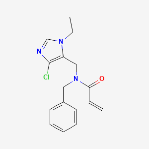 molecular formula C16H18ClN3O B2799129 N-Benzyl-N-[(5-chloro-3-ethylimidazol-4-yl)methyl]prop-2-enamide CAS No. 2411267-49-5