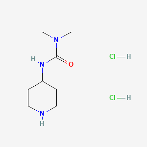 molecular formula C8H19Cl2N3O B2799163 3,3-Dimethyl-1-(piperidin-4-yl)urea dihydrochloride CAS No. 1909314-08-4