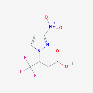 4,4,4-Trifluoro-3-(3-nitropyrazol-1-yl)butanoic acid