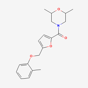(2,6-Dimethylmorpholin-4-yl){5-[(2-methylphenoxy)methyl]furan-2-yl}methanone