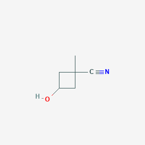 molecular formula C6H9NO B2799183 3-Hydroxy-1-methylcyclobutane-1-carbonitrile CAS No. 32082-18-1