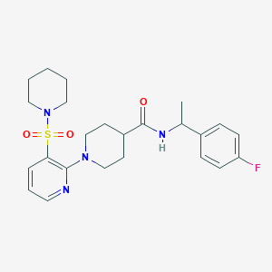 N-(1-(4-fluorophenyl)ethyl)-1-(3-(piperidin-1-ylsulfonyl)pyridin-2-yl)piperidine-4-carboxamide