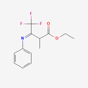 Ethyl 4,4,4-trifluoro-2-methyl-3-(phenylimino)butanoate