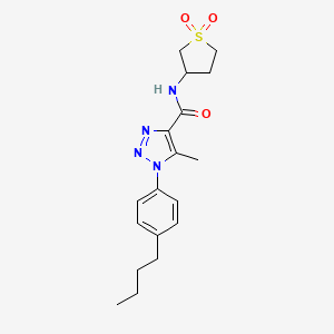molecular formula C18H24N4O3S B2799191 1-(4-butylphenyl)-N-(1,1-dioxidotetrahydrothiophen-3-yl)-5-methyl-1H-1,2,3-triazole-4-carboxamide CAS No. 924825-02-5