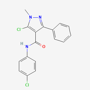 5-chloro-N-(4-chlorophenyl)-1-methyl-3-phenyl-1H-pyrazole-4-carboxamide