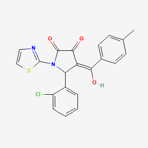 5-(2-chlorophenyl)-3-hydroxy-4-(4-methylbenzoyl)-1-(1,3-thiazol-2-yl)-2,5-dihydro-1H-pyrrol-2-one