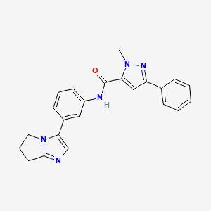 N-(3-(6,7-dihydro-5H-pyrrolo[1,2-a]imidazol-3-yl)phenyl)-1-methyl-3-phenyl-1H-pyrazole-5-carboxamide