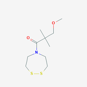 molecular formula C10H19NO2S2 B2799216 1-(1,2,5-Dithiazepan-5-yl)-3-methoxy-2,2-dimethylpropan-1-one CAS No. 2224151-53-3