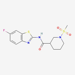 N-(6-fluorobenzo[d]thiazol-2-yl)-1-(methylsulfonyl)piperidine-3-carboxamide