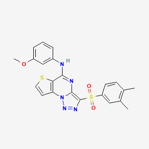 3-((3,4-dimethylphenyl)sulfonyl)-N-(3-methoxyphenyl)thieno[2,3-e][1,2,3]triazolo[1,5-a]pyrimidin-5-amine