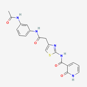 molecular formula C19H17N5O4S B2799225 N-(4-(2-((3-acetamidophenyl)amino)-2-oxoethyl)thiazol-2-yl)-2-oxo-1,2-dihydropyridine-3-carboxamide CAS No. 946258-52-2