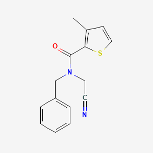 molecular formula C15H14N2OS B2799229 N-benzyl-N-(cyanomethyl)-3-methylthiophene-2-carboxamide CAS No. 1252294-30-6