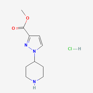 methyl 1-(4-piperidinyl)-1H-pyrazole-3-carboxylate monohydrochloride