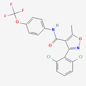 3-(2,6-dichlorophenyl)-5-methyl-N-[4-(trifluoromethoxy)phenyl]-1,2-oxazole-4-carboxamide