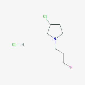 3-Chloro-1-(3-fluoropropyl)pyrrolidine;hydrochloride