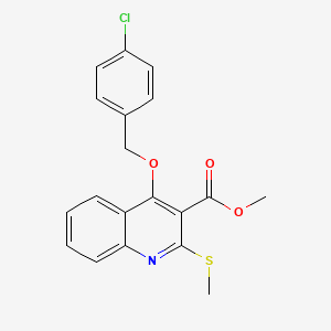 Methyl 4-((4-chlorobenzyl)oxy)-2-(methylthio)quinoline-3-carboxylate