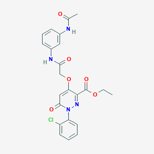Ethyl 4-(2-((3-acetamidophenyl)amino)-2-oxoethoxy)-1-(2-chlorophenyl)-6-oxo-1,6-dihydropyridazine-3-carboxylate