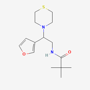 N-(2-(furan-3-yl)-2-thiomorpholinoethyl)pivalamide