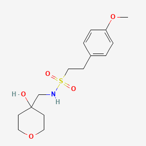 molecular formula C15H23NO5S B2799248 N-[(4-hydroxyoxan-4-yl)methyl]-2-(4-methoxyphenyl)ethane-1-sulfonamide CAS No. 1351582-44-9