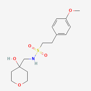 N-((4-hydroxytetrahydro-2H-pyran-4-yl)methyl)-2-(4-methoxyphenyl)ethanesulfonamide