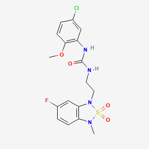 1-(5-chloro-2-methoxyphenyl)-3-(2-(6-fluoro-3-methyl-2,2-dioxidobenzo[c][1,2,5]thiadiazol-1(3H)-yl)ethyl)urea