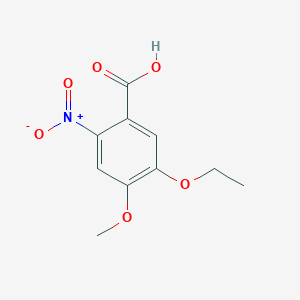 molecular formula C10H11NO6 B2799252 5-乙氧基-4-甲氧基-2-硝基苯甲酸 CAS No. 61948-83-2