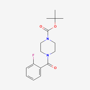 molecular formula C16H21FN2O3 B2799259 Tert-butyl 4-(2-fluorobenzoyl)piperazine-1-carboxylate CAS No. 828298-39-1