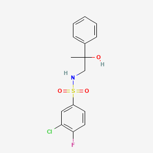 3-chloro-4-fluoro-N-(2-hydroxy-2-phenylpropyl)benzenesulfonamide