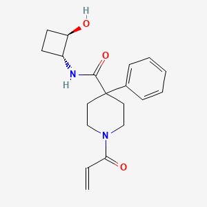 N-[(1R,2R)-2-Hydroxycyclobutyl]-4-phenyl-1-prop-2-enoylpiperidine-4-carboxamide