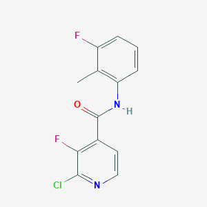 2-chloro-3-fluoro-N-(3-fluoro-2-methylphenyl)pyridine-4-carboxamide