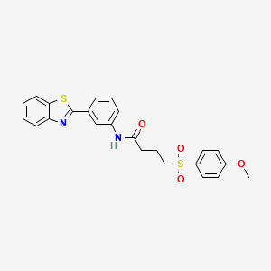 N-(3-(benzo[d]thiazol-2-yl)phenyl)-4-((4-methoxyphenyl)sulfonyl)butanamide