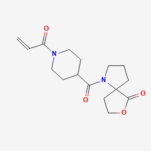 1-(1-Prop-2-enoylpiperidine-4-carbonyl)-7-oxa-1-azaspiro[4.4]nonan-6-one