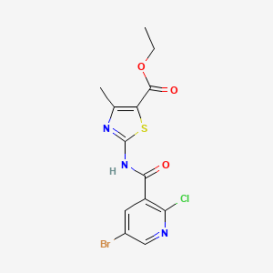 Ethyl 2-(5-bromo-2-chloropyridine-3-amido)-4-methyl-1,3-thiazole-5-carboxylate