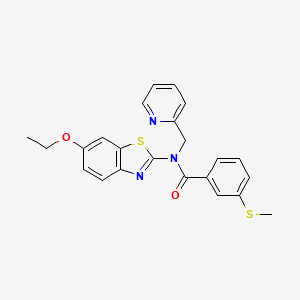 N-(6-ethoxybenzo[d]thiazol-2-yl)-3-(methylthio)-N-(pyridin-2-ylmethyl)benzamide