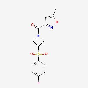(3-((4-Fluorophenyl)sulfonyl)azetidin-1-yl)(5-methylisoxazol-3-yl)methanone