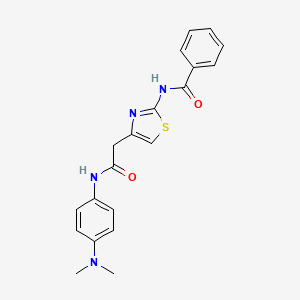 molecular formula C20H20N4O2S B2799336 N-(4-(2-((4-(dimethylamino)phenyl)amino)-2-oxoethyl)thiazol-2-yl)benzamide CAS No. 921539-82-4