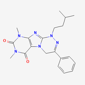 1-isopentyl-7,9-dimethyl-3-phenyl-7,9-dihydro-[1,2,4]triazino[3,4-f]purine-6,8(1H,4H)-dione