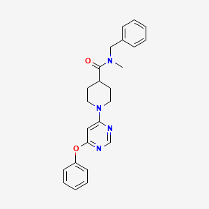 molecular formula C24H26N4O2 B2799346 N-benzyl-N-methyl-1-(6-phenoxypyrimidin-4-yl)piperidine-4-carboxamide CAS No. 1251617-16-9