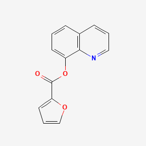molecular formula C14H9NO3 B2799363 Quinolin-8-yl furan-2-carboxylate 