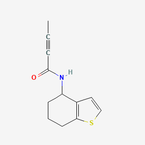 molecular formula C12H13NOS B2799378 N-(4,5,6,7-tetrahydro-1-benzothiophen-4-yl)but-2-ynamide CAS No. 2094176-90-4