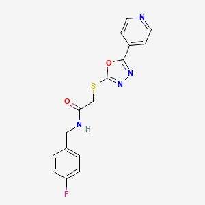 N-(4-fluorobenzyl)-2-((5-(pyridin-4-yl)-1,3,4-oxadiazol-2-yl)thio)acetamide