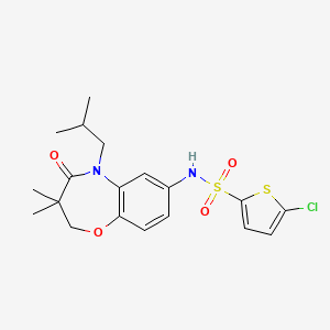 5-chloro-N-(5-isobutyl-3,3-dimethyl-4-oxo-2,3,4,5-tetrahydrobenzo[b][1,4]oxazepin-7-yl)thiophene-2-sulfonamide