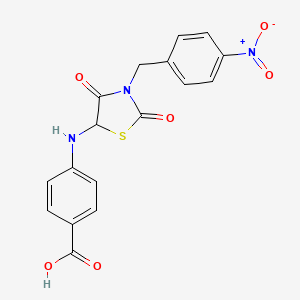 4-((3-(4-Nitrobenzyl)-2,4-dioxothiazolidin-5-yl)amino)benzoic acid
