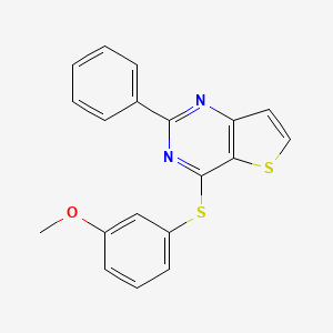 Methyl 3-[(2-phenylthieno[3,2-d]pyrimidin-4-yl)sulfanyl]phenyl ether