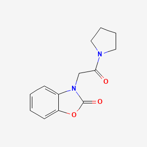 molecular formula C13H14N2O3 B2799391 3-[2-oxo-2-(1-pyrrolidinyl)ethyl]-1,3-benzoxazol-2(3H)-one CAS No. 168083-67-8
