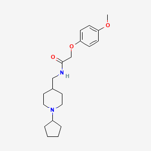 molecular formula C20H30N2O3 B2799392 N-((1-cyclopentylpiperidin-4-yl)methyl)-2-(4-methoxyphenoxy)acetamide CAS No. 953932-73-5