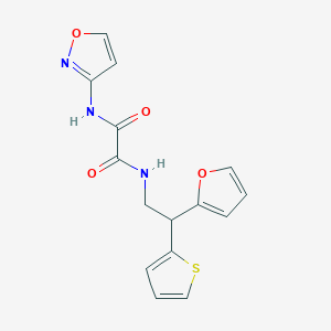 molecular formula C15H13N3O4S B2799401 N'-[2-(furan-2-yl)-2-(thiophen-2-yl)ethyl]-N-(1,2-oxazol-3-yl)ethanediamide CAS No. 2097866-39-0