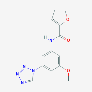molecular formula C13H11N5O3 B279943 N-[3-methoxy-5-(1H-1,2,3,4-tetraazol-1-yl)phenyl]-2-furamide 