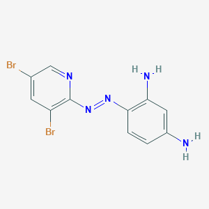 molecular formula C11H9Br2N5 B2799457 4-(3,5-Dibromo-2-pyridylazo)-1,3-phenylenediamine CAS No. 50768-79-1